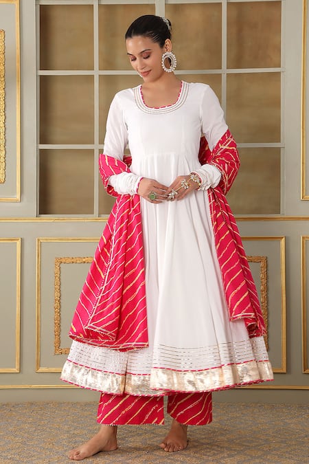 Pomcha Jaipur Saadgi Gota Work Anarkali Set 