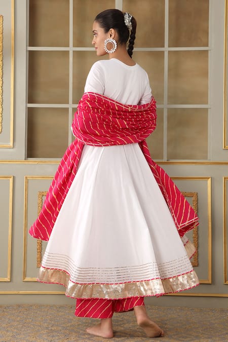 Pomcha Jaipur Saadgi Gota Work Anarkali Set 