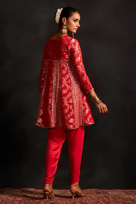 Mustard Moon By Neyha And Vrinda Embroidered Kurta & Tulip Pant Set
