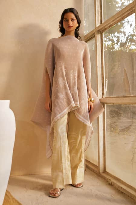 Moh India Sunkissed Palms Kimono Cape & Trouser Set 