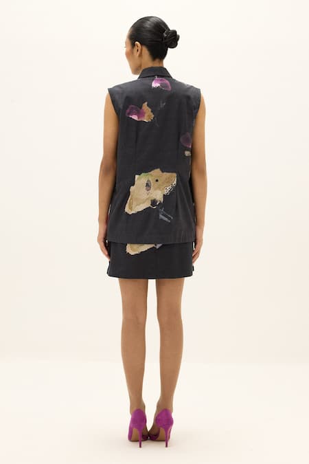 Kharakapas Lune Cotton Dress With Blazer 