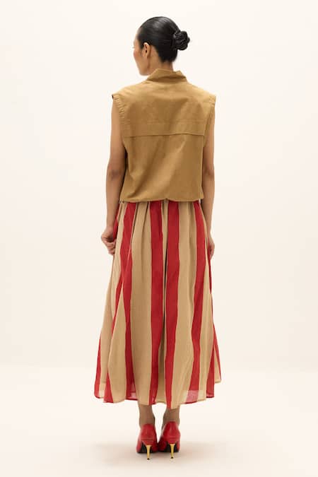 Kharakapas Soline Cotton Jacket With Skirt 