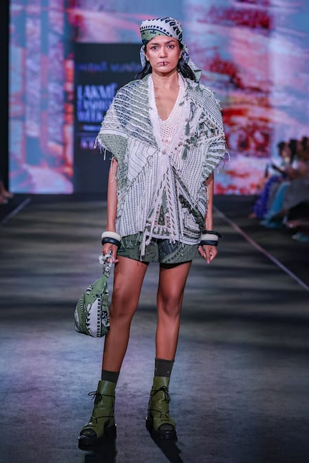 Kritika Murarka Mata Ortiz Print Cotton Shorts 