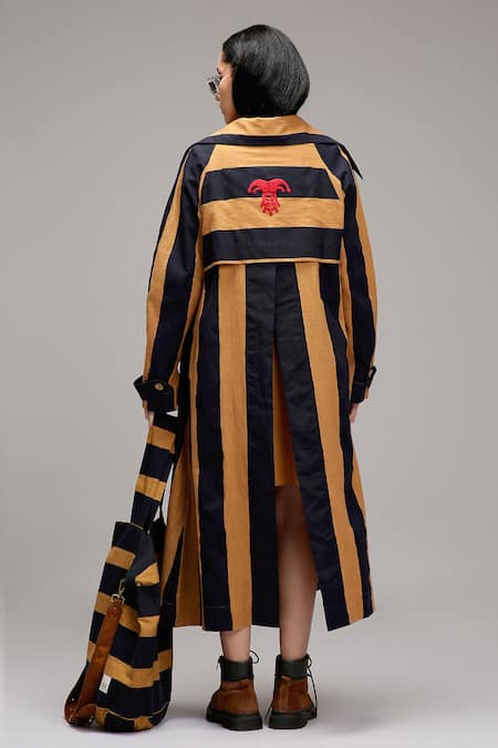 MATI Striped Longline Cotton Jacket 