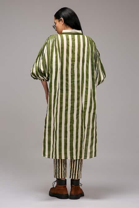 MATI Striped Cotton Long Tunic  