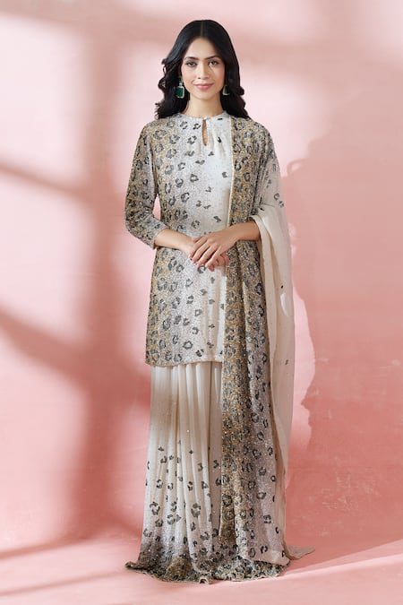 Nakul Sen Embroidered Kurta Sharara Set 