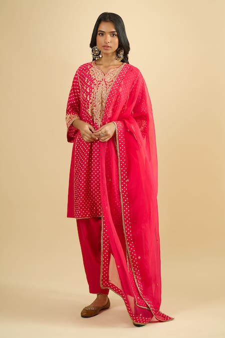 Sheetal Batra Bandhani Pattern Kurta Salwar Set 