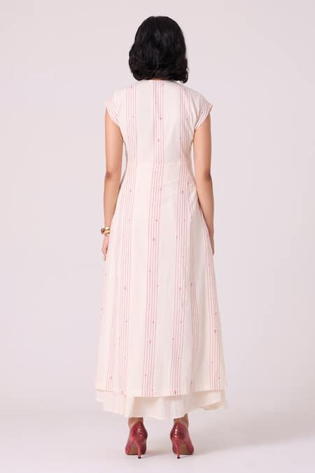 The Summer House Vesna Striped Handwoven Cotton Dress 