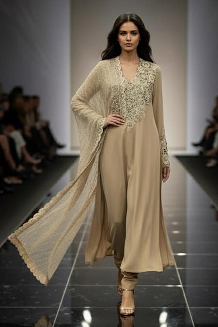 Nikita Mhaisalkar Baroque Hand Work Kurta Salwar Set