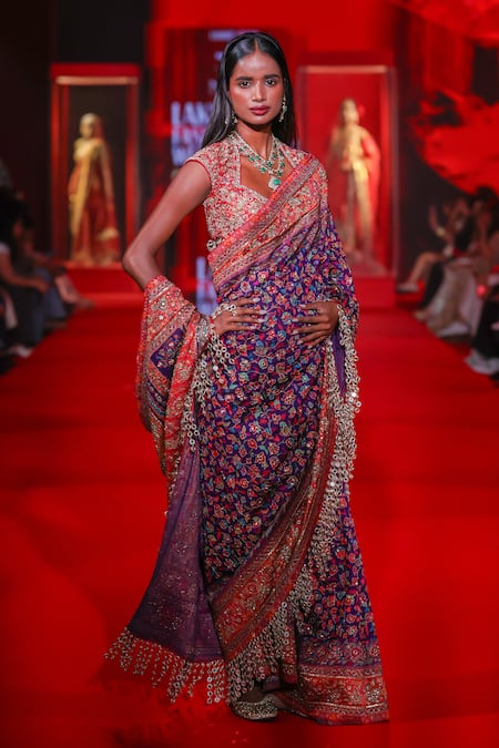 Itrh Indrani Jamawaar Saree With Blouse 