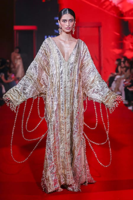 Itrh Svarnima Mirror & Gota Work Kaftan 