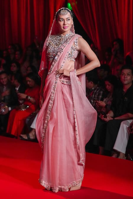 Itrh Padmika Embroidered Saree With Blouse 